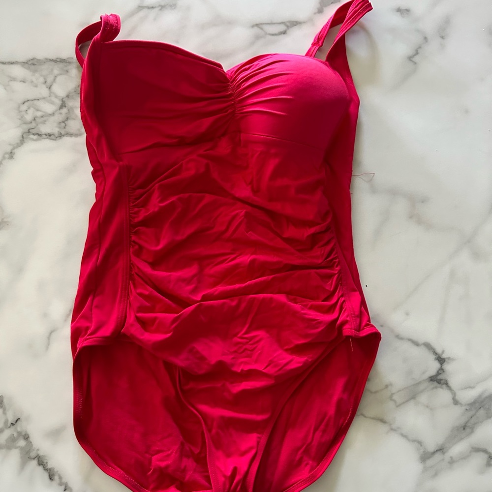 Women’s size large red bathing suit
